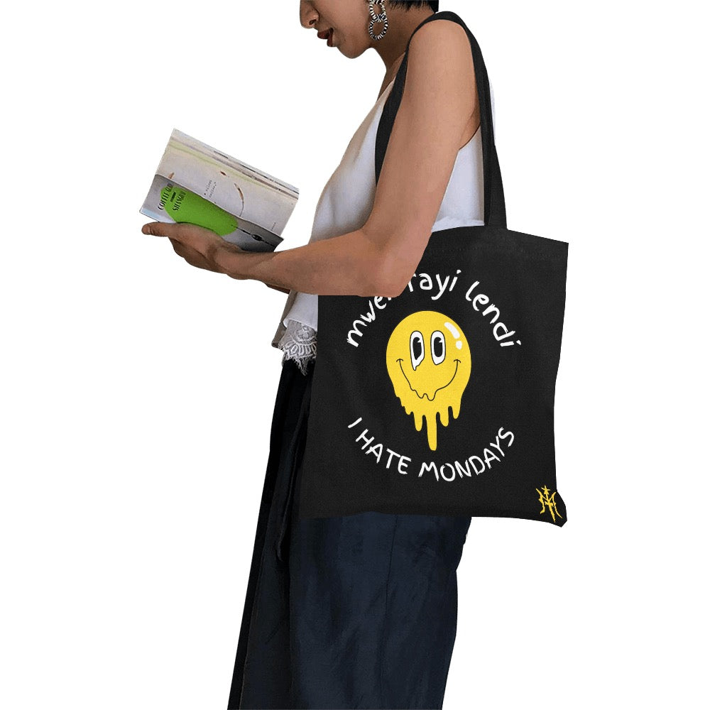 "IHATEMONDAYS" Canvas Tote Bag All Over Print Canvas Tote Bag/Small (Model 1697)