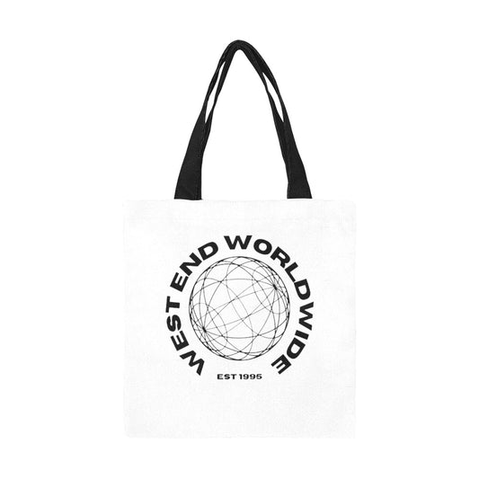 "WESTENDWORLDWIDE" Canvas Tote Bag White