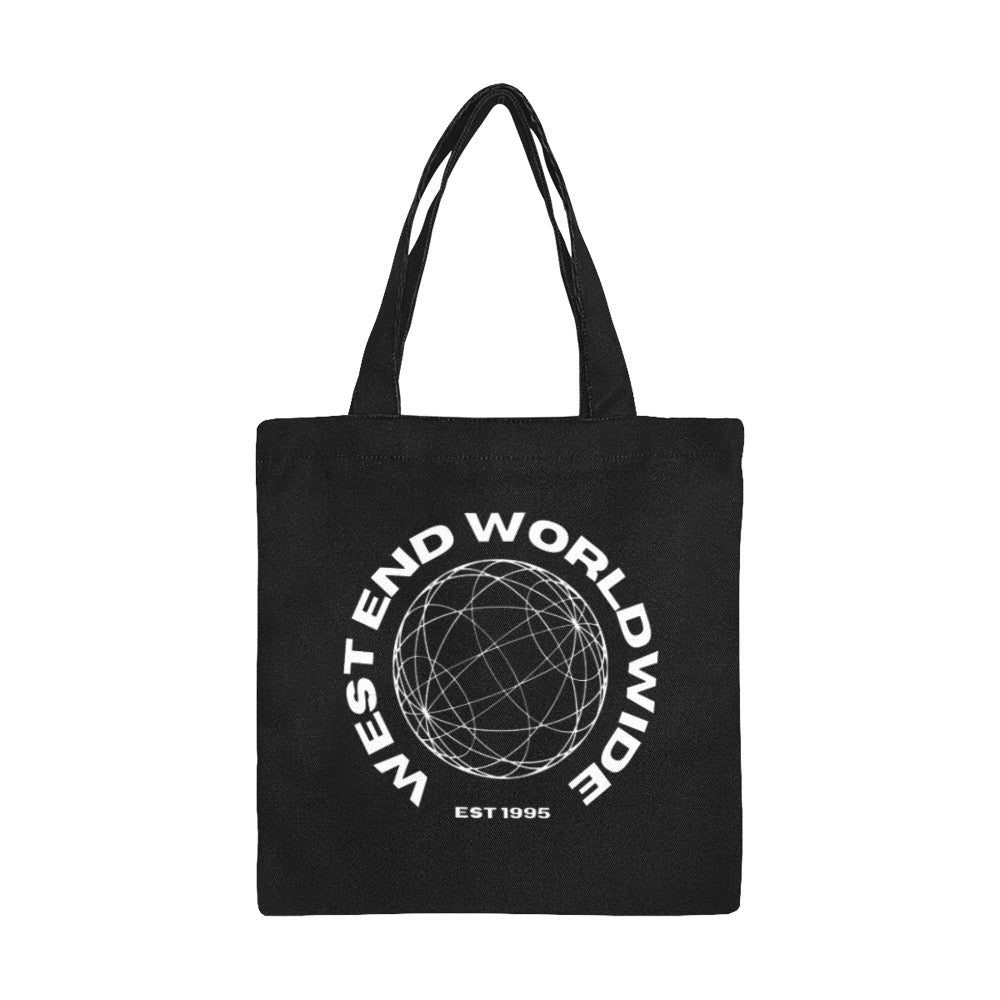 "WESTENDWORLDWIDE" Canvas Tote Bag Black