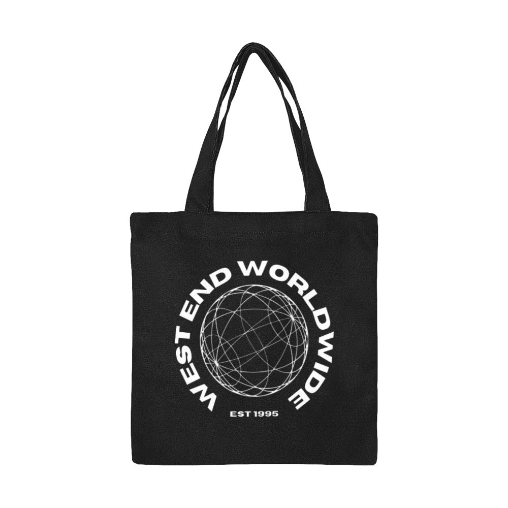 "WESTENDWORLDWIDE" Canvas Tote Bag Black