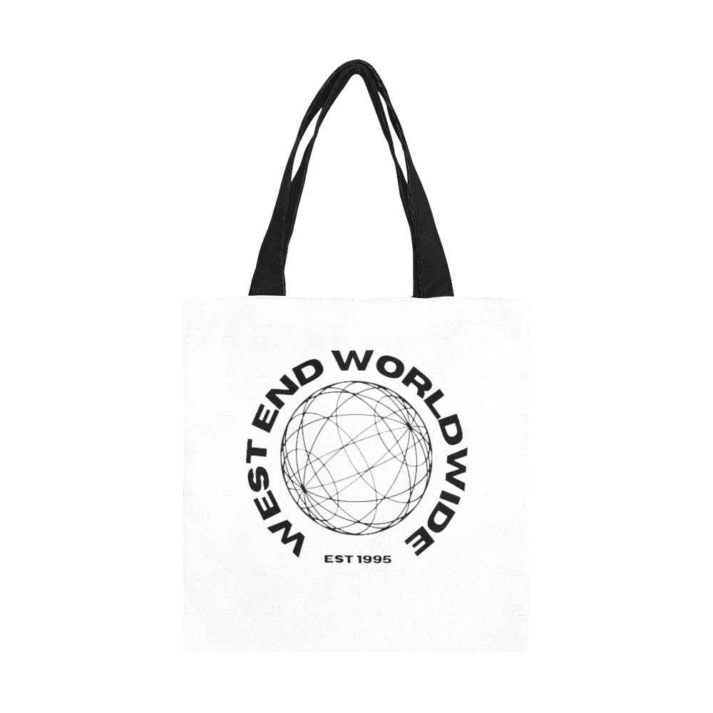 "WESTENDWORLDWIDE" Canvas Tote Bag White